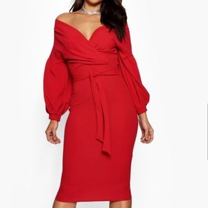 Red Wrap Dress
